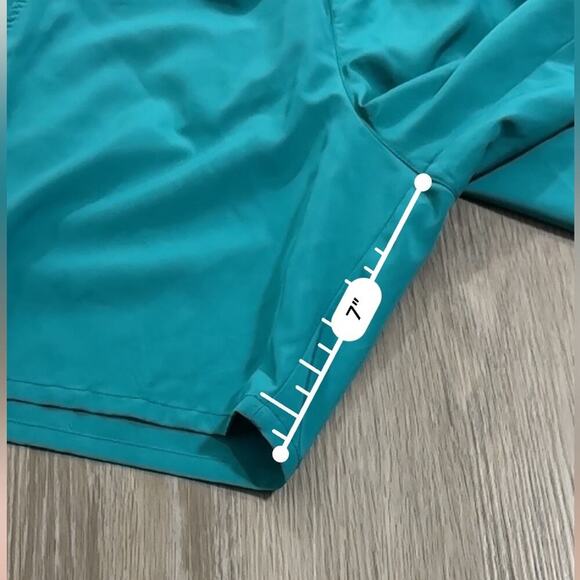 Nike‎ Men's Teal Blue Large Swoosh Dri Fit Running Activewear Shorts Size S - Picture 10 of 10